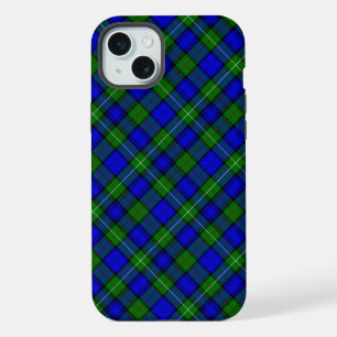 MacKenzie tartan blue green plaid iPhone 15 Plus Case