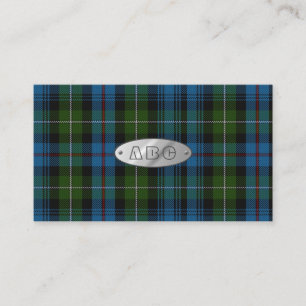 MacKenzie Tartan Monogram Business Cards