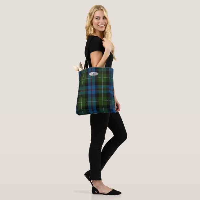 MACKENZIE TARTAN Monogrammed Tote For Her (On Model)