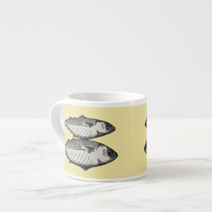Mackerel espresso cup yellow