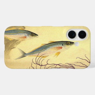 Mackerel Fish in the Ocean, Vintage Japonisme Art iPhone 16 Case