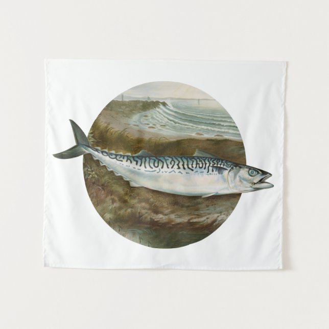 Mackerel Fish Tapestry (Front (Horizontal))