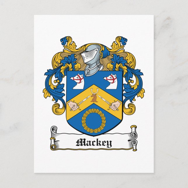 Mackey Family Crest Postcard (Front)
