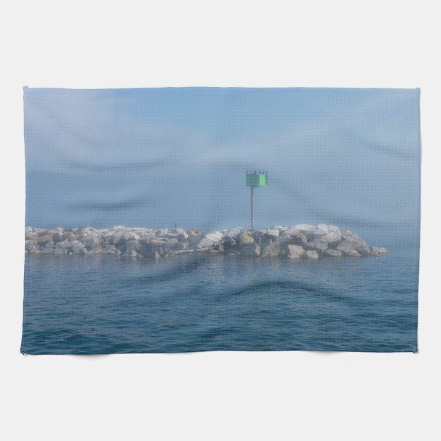 Mackinac Breakwater Tea Towel (Horizontal)