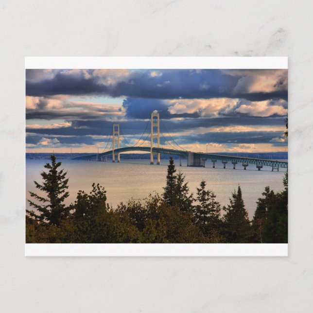 Mackinac Bridge 1060 Postcard (Front)