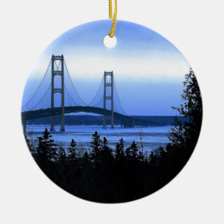 Mackinac Bridge Ceramic Tree Decoration