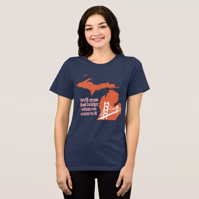 Mackinac bridge dark shirt (Front Full)