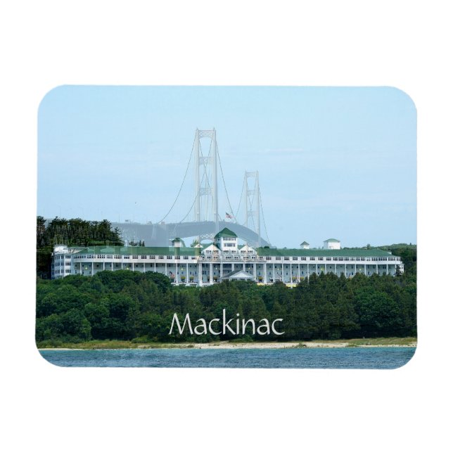 Mackinac Bridge Grand Hotel Magnet (Horizontal)