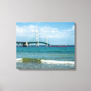 Mackinac Bridge in Summer Canvas Print