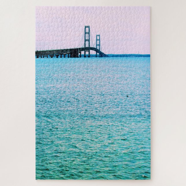 Mackinac Bridge - Lake Michigan - 20x30 - 1014 pcs Jigsaw Puzzle (Vertical)