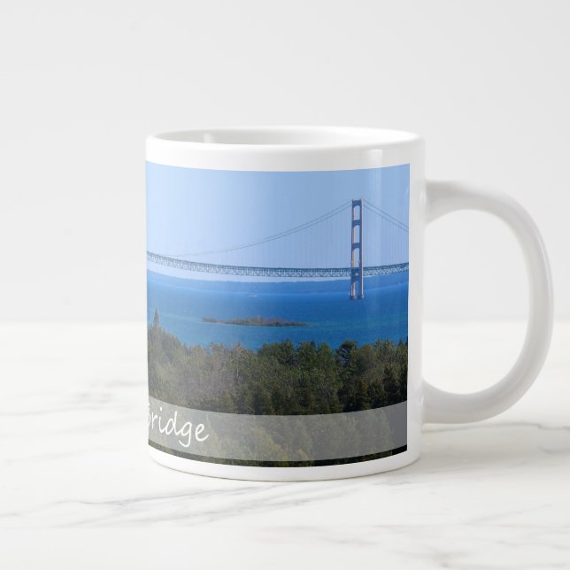 Mackinac Bridge Large Coffee Mug (Right)