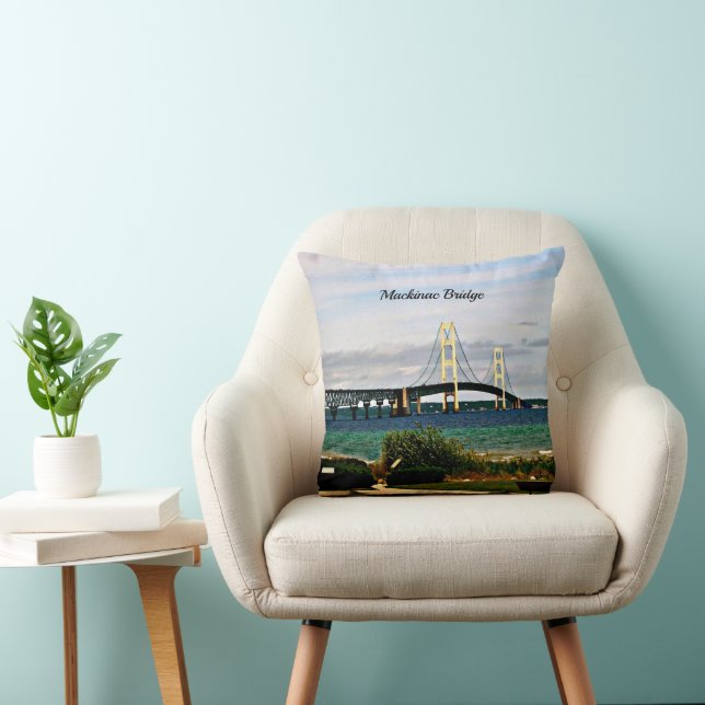 Mackinac Bridge, Mackinac Island Cushion (Chair)