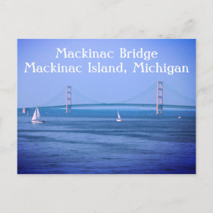 Mackinac Bridge Mackinac Island Michigan Postcard