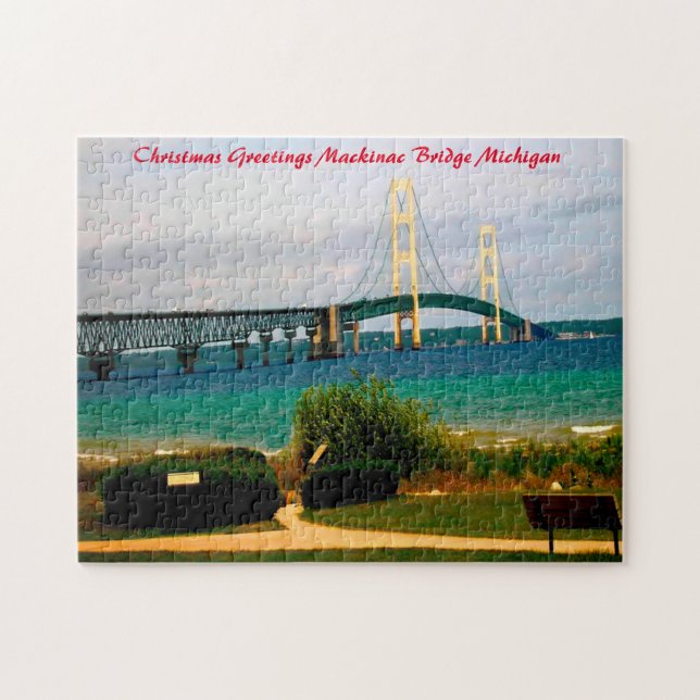 Mackinac Bridge Michigan. Jigsaw Puzzle (Horizontal)