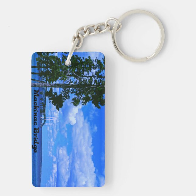 Mackinac Bridge Michigan Key Ring (Back)