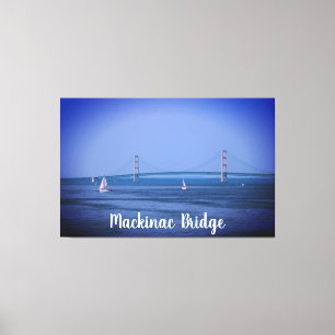 Mackinac Bridge Michigan USA Canvas Print