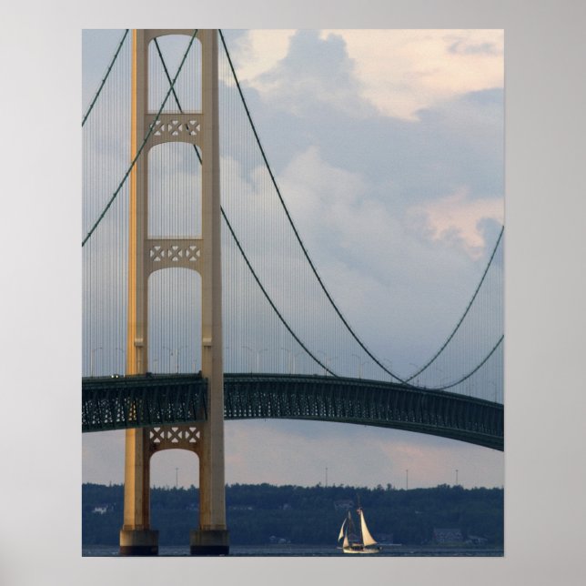 Mackinac Bridge, Michigan, USA Poster (Front)