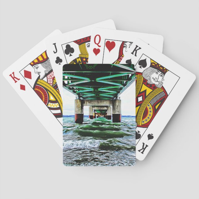 "Mackinac Bridge Playing Cards" Playing Cards (Back)