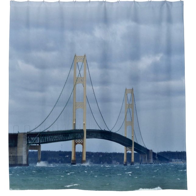 Mackinac Bridge Shower Curtain (Front)