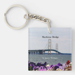 Mackinac Bridge spring St. Ignace key chain