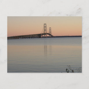 Mackinac Bridge Sunset, Michigan Postcard