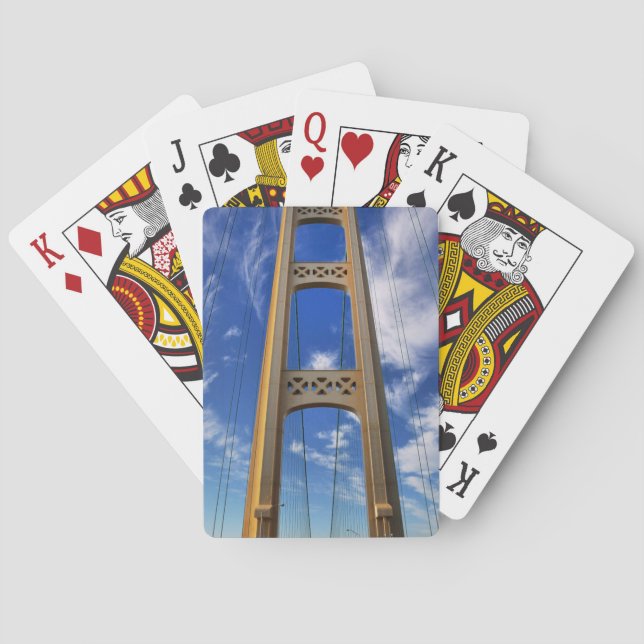 Mackinac Bridge Tower Bicycle Playing Cards (Back)