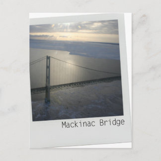 Mackinac Bridge Upper Peninsula Michigan postcard