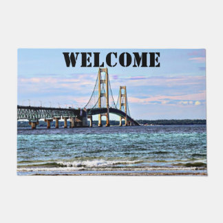 Mackinac Bridge Welcome Door Mat