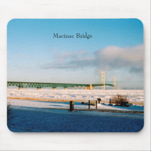 Mackinac Bridge winter mousepad