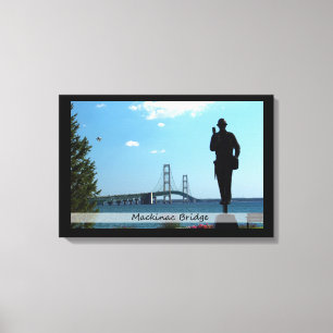 Mackinac Bridge/Wrapped Canvas Print