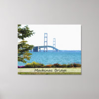 Mackinac Bridge/Wrapped Canvas