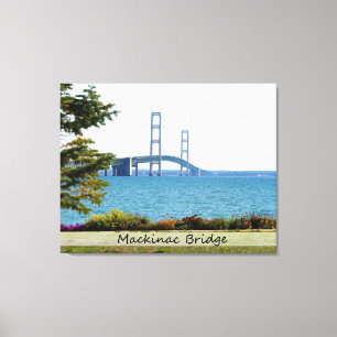 Mackinac Bridge/Wrapped Canvas Print