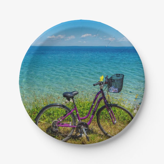 Mackinac Island Bike Paper Plate (Front)