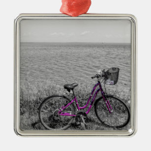 Mackinac Island Bike Selective Color Metal Tree Decoration
