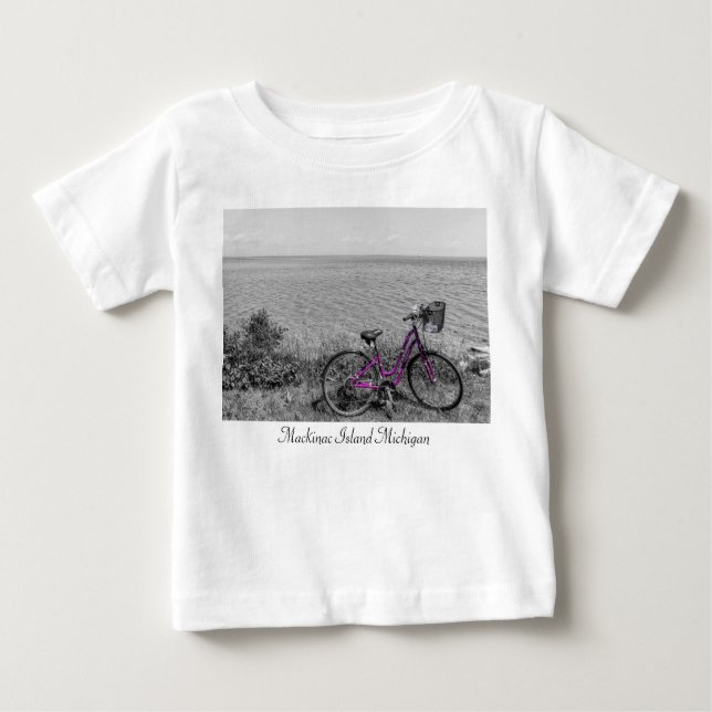 Mackinac Island Bike Selective Colour Baby T-Shirt (Front)