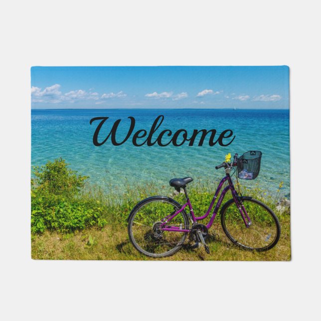 Mackinac Island Bike Welcome Doormat (Front)