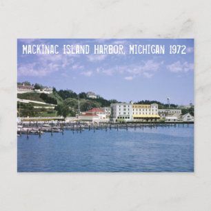 Mackinac Island Harbour Michigan Postcard