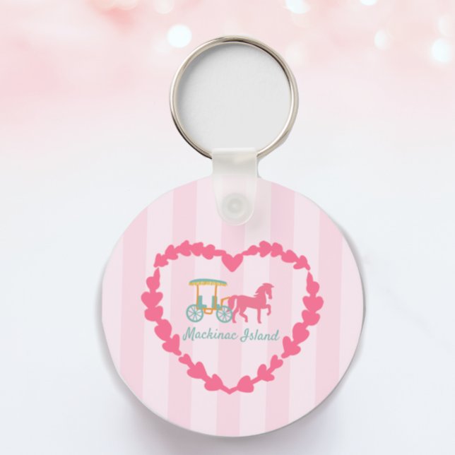 Mackinac Island Horse Drawn Carriage Key Ring (Creator Uploaded)