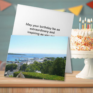 Mackinac Island Michigan USA Scenic Birthday Card