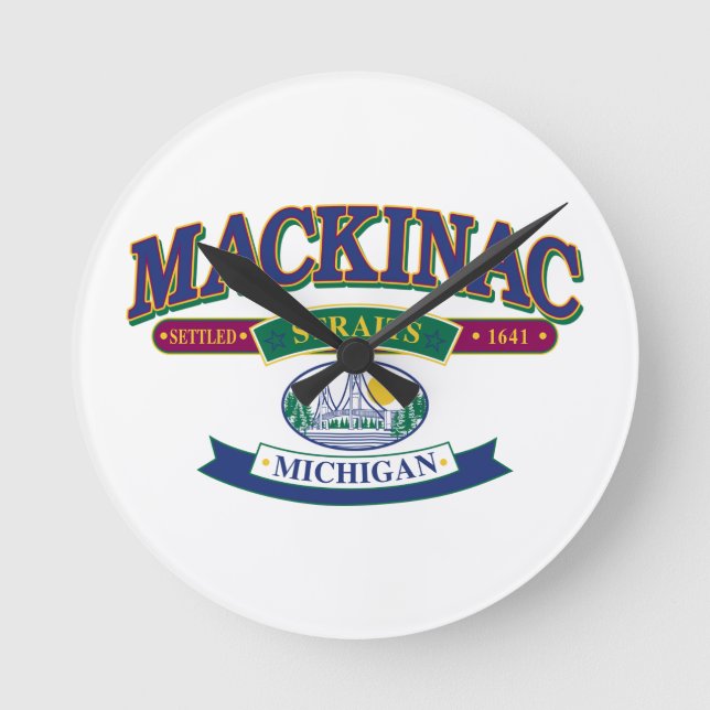 Mackinac Island Round Clock (Front)
