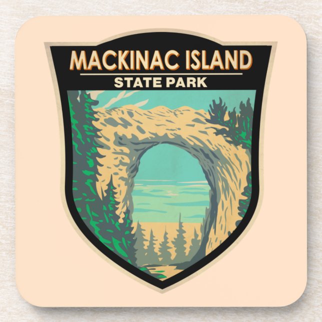 Mackinac Island State Park Michigan Arch Rock  Coaster (Front)