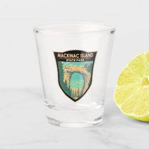 Mackinac Island State Park Michigan Arch Rock Shot Glass