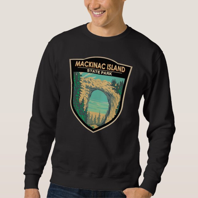 Mackinac Island State Park Michigan Arch Rock  Sweatshirt (Front)