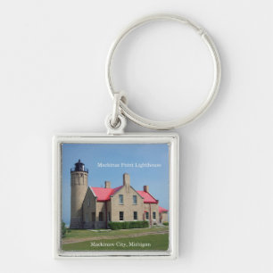 Mackinac Point Lighthouse premium key chain