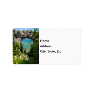 Mackinacs Arch Rock Address Label