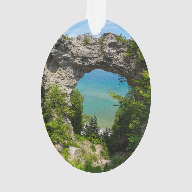 Mackinacs Arch Rock Ornament (Back)