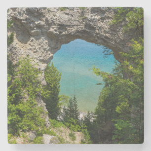 Mackinacs Arch Rock Stone Coaster