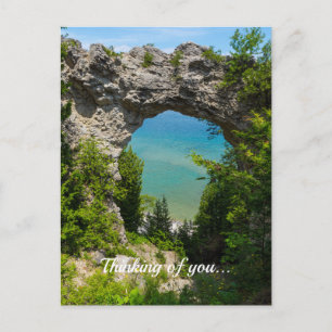 Mackinacs Arch Rock Thinking Of You Postcard