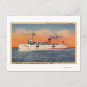 Mackinaw City, MI - View of City of Cheboygan Postcard