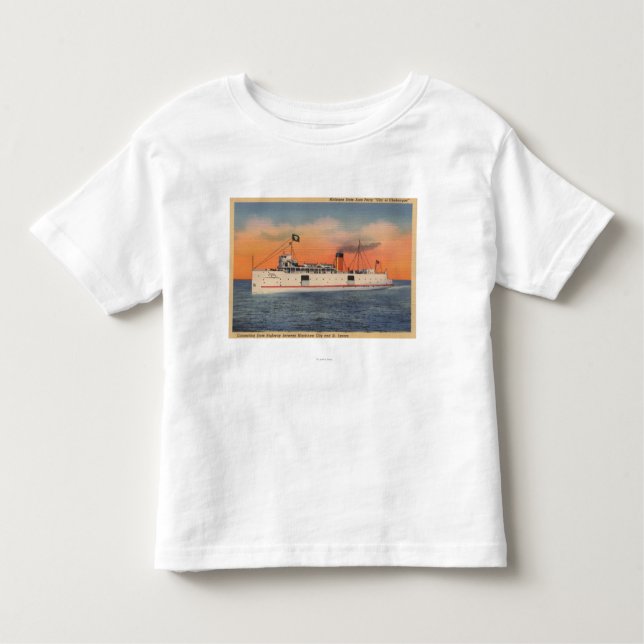Mackinaw City, MI - View of City of Cheboygan Toddler T-Shirt (Front)